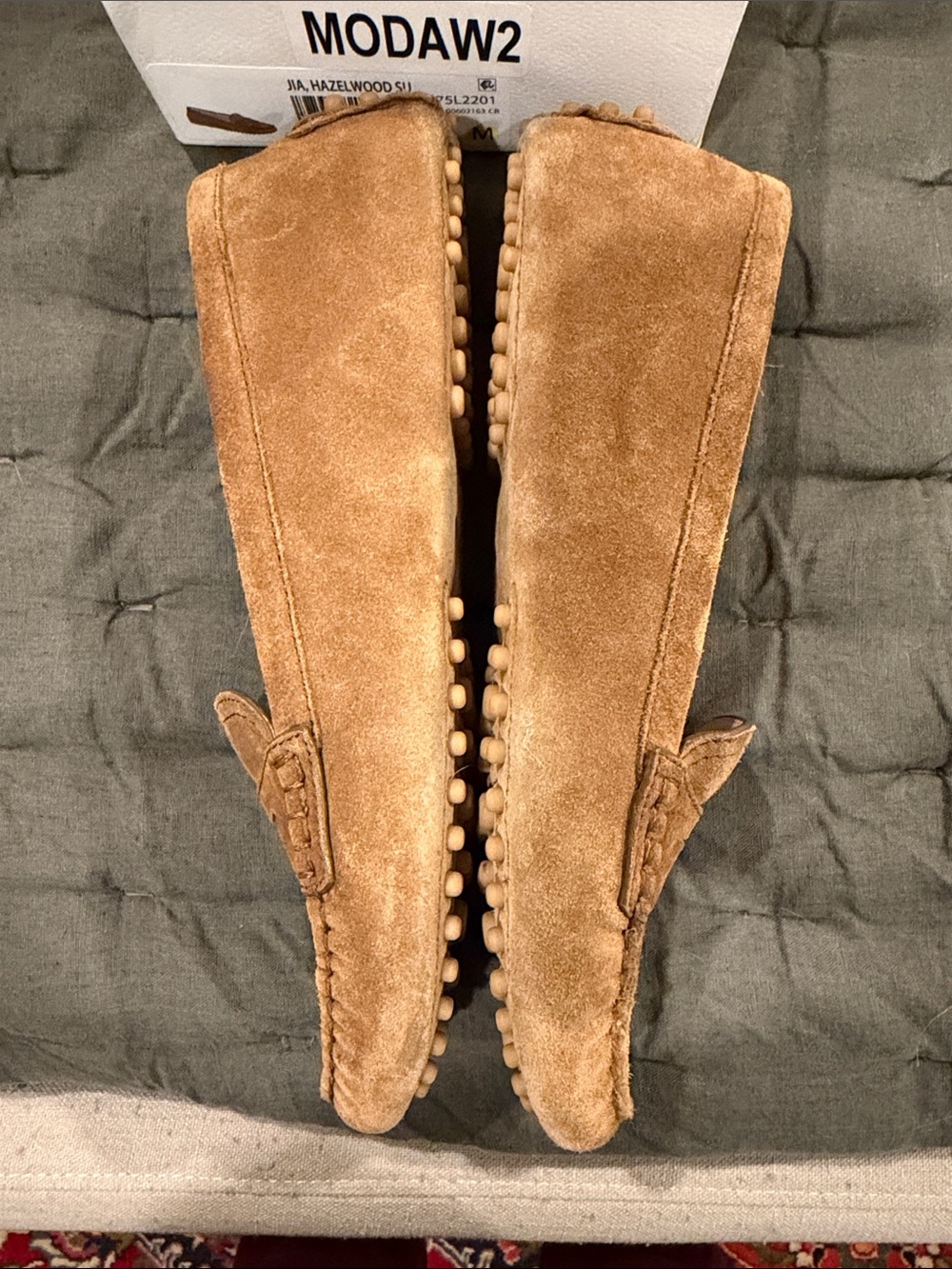 Veronica Beard Jia Suede Tan Loafers in Hazelwood - Picture 6 of 8